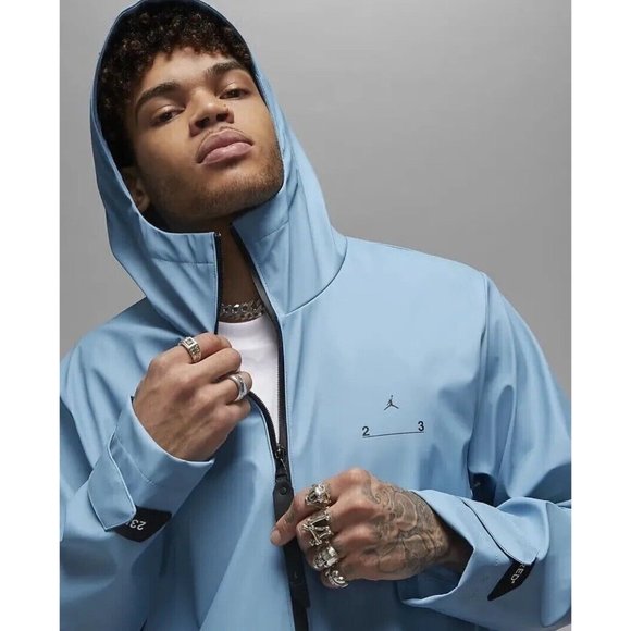 NEW Nike Jordan 23 Engineered Trench Jacket Light BLue DV7691-427 Men’s Size S - Picture 3 of 10